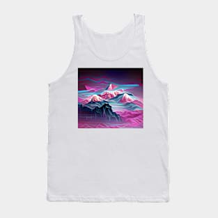 Synthwave Aesthetic Mountains Tank Top